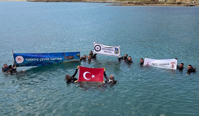 Gökçeada'da deniz ve kıyı temizliği yapıldı