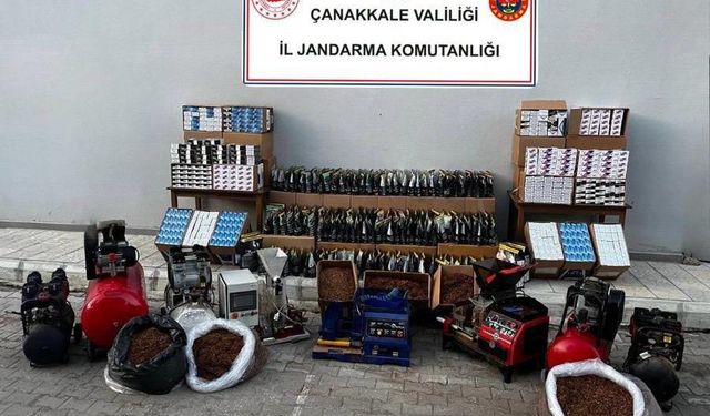 Biga’da Büyük Operasyon:Yüklü Miktarda Malzeme Ele Geçirildi