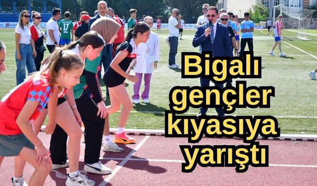 Bigalı gençler kıyasıya yarıştı