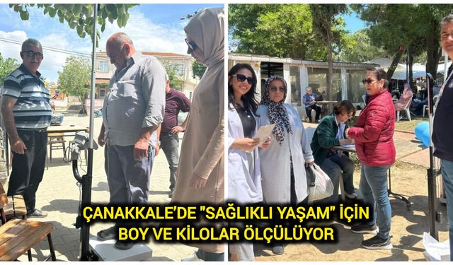 Çanakkale’de "sağlıklı yaşam" için boy ve kilolar ölçülüyor