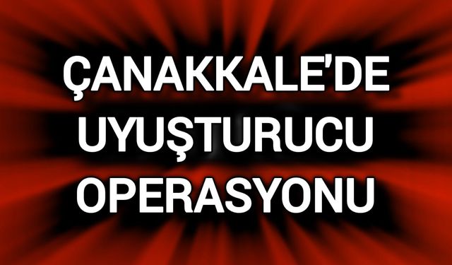 Çanakkale'de yasaklı madde operasyonu
