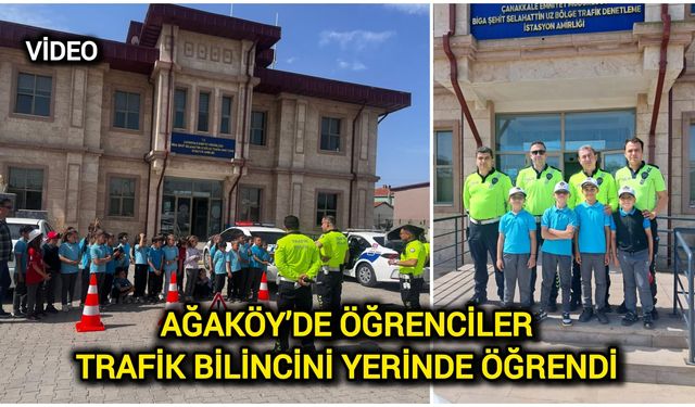 Ağaköy’de öğrenciler trafik bilincini yerinde öğrendi