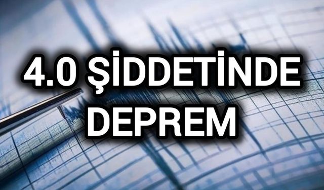 4.0 Şiddetinde Deprem