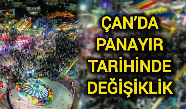 Çan’da Panayır Tarihinde Değişiklik