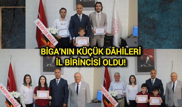 Biga’nın küçük dâhileri il birincisi oldu!