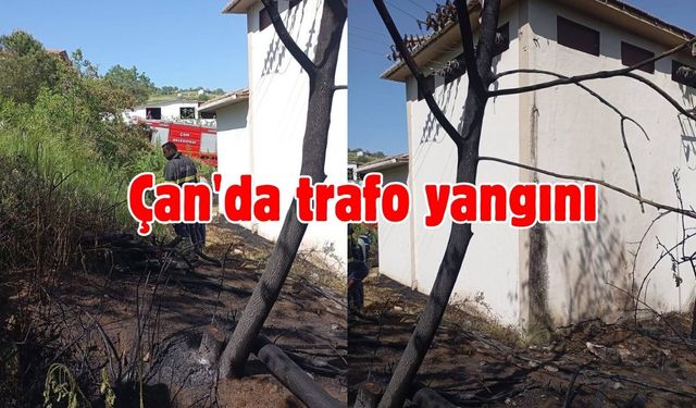 Çan'da trafo yangını