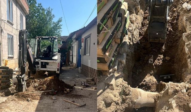 Kazı sırasında doğal gaz borusunun patladı