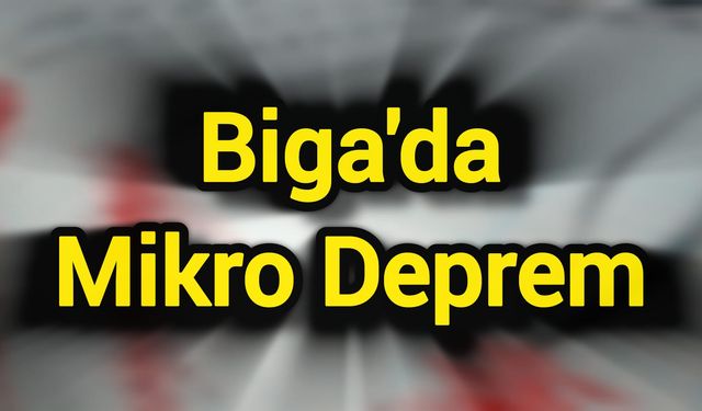 Biga'da Mikro Deprem