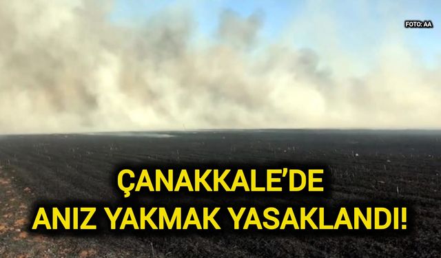 Çanakkale’de Anız Yakmak Yasaklandı!