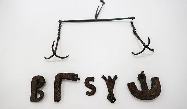 1600 yıllık olduğu değerlendirilen terazi seti bulundu