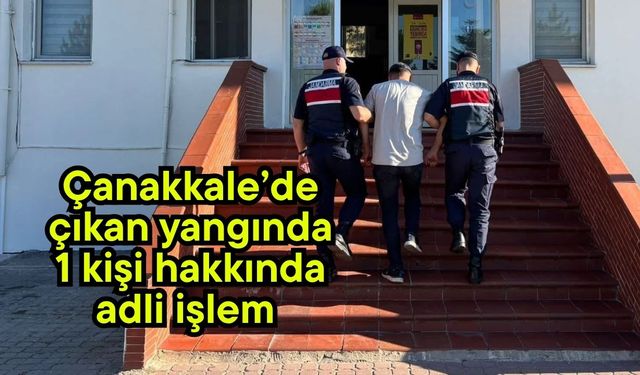 Çanakkale’de çıkan yangında 1 kişi hakkında adli işlem