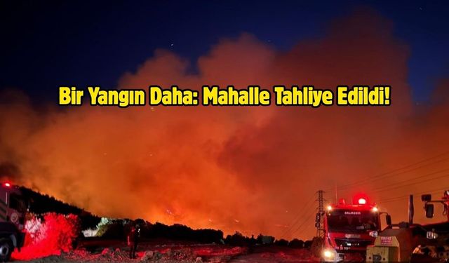 Bir Yangın Daha: Mahalle Tahliye Edildi!