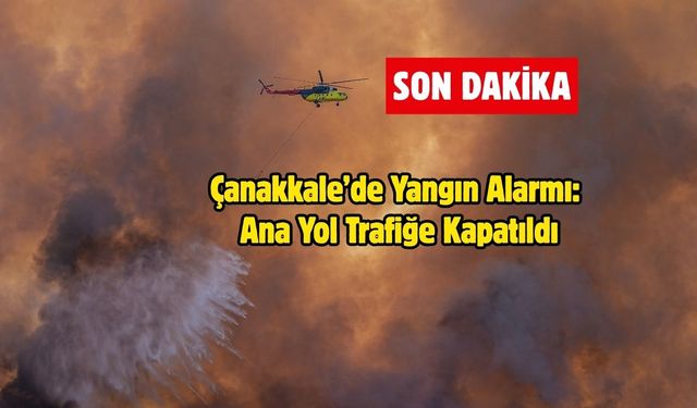 Çanakkale’de Yangın Alarmı: Ana Yol Trafiğe Kapatıldı
