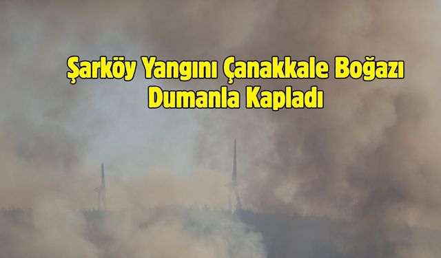 Şarköy Yangını Çanakkale Boğazı Dumanla Kapladı
