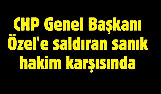 CHP Genel Başkanı Özel'e saldıran sanık hakim karşısında