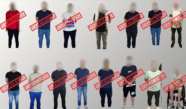 Kırmızı bültenle aranan 13, ulusal seviyede aranan 2 kişi yakalanarak Türkiye'ye getirildi