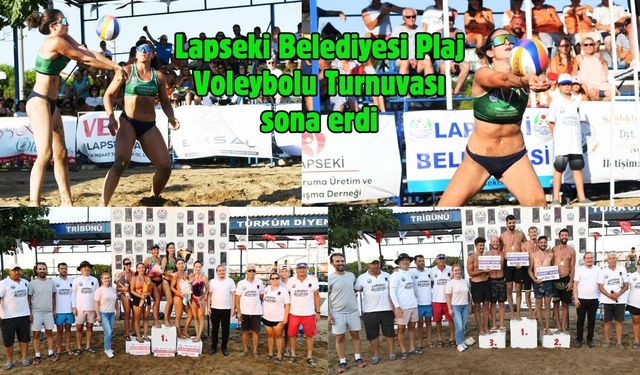 Lapseki Belediyesi Plaj Voleybolu Turnuvası sona erdi