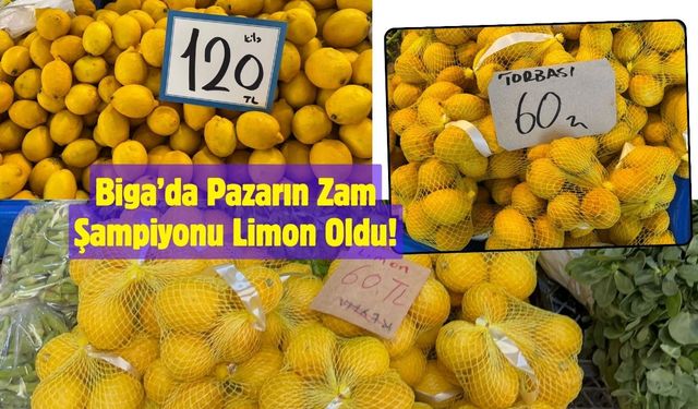 Biga’da Pazarın Zam Şampiyonu Limon Oldu!