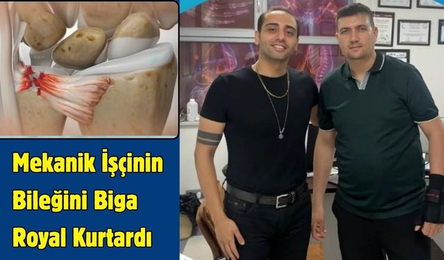 Mekanik İşçinin Bileğini Biga Royal Kurtardı