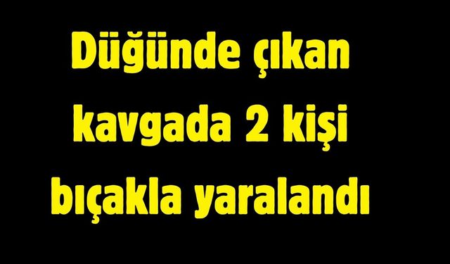 Düğünde çıkan kavgada 2 kişi bıçakla yaralandı
