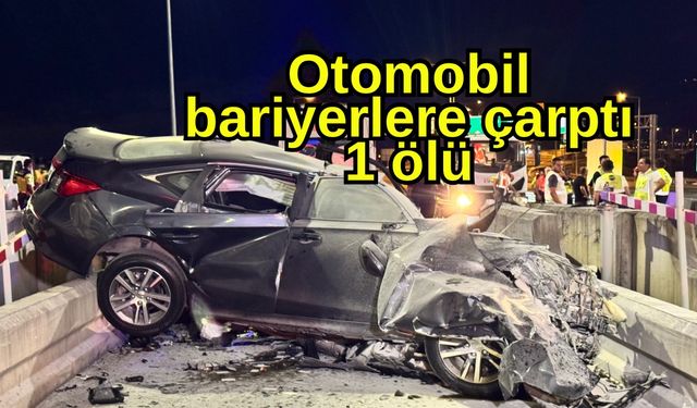 Otomobil bariyerlere çarptı, 1 ölü