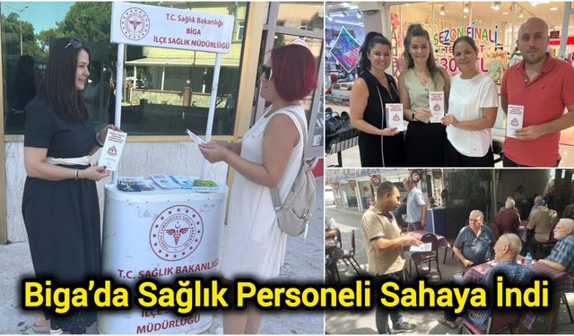 Biga’da Sağlık Personeli Sahaya İndi