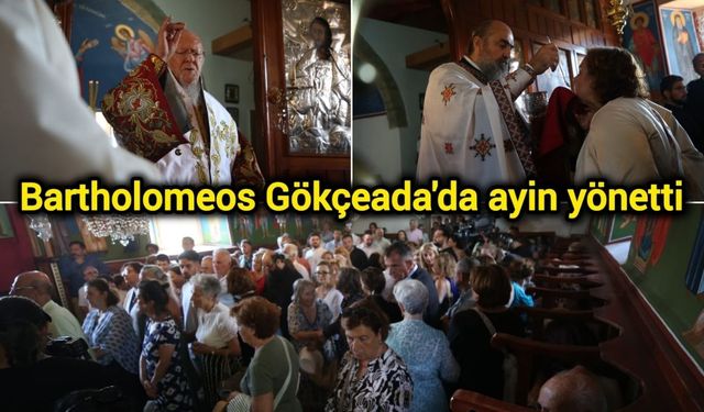 Bartholomeos Gökçeada'da ayin yönetti