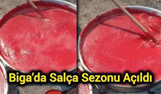Çanakkale Biga’da salça sezonu açıldı