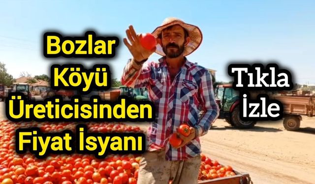 Bozlar Köyü Üreticisinden Fiyat İsyanı