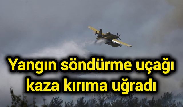 Yangın söndürme uçağı kaza kırıma uğradı