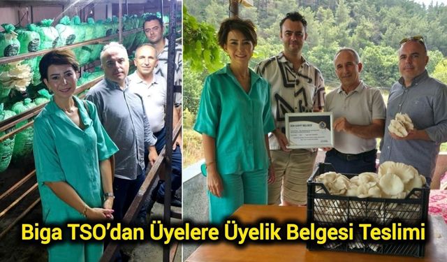 Biga TSO’dan Üyelere Üyelik Belgesi Teslimi