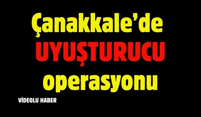 Çanakkale’de yasaklı madde operasyonu