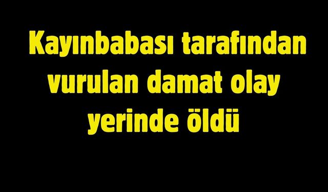 Kayınbabası tarafından vurulan damat olay yerinde öldü