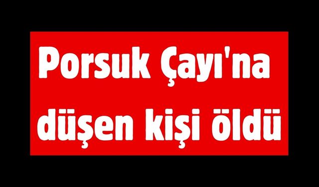 Porsuk Çayı'na düşen kişi öldü