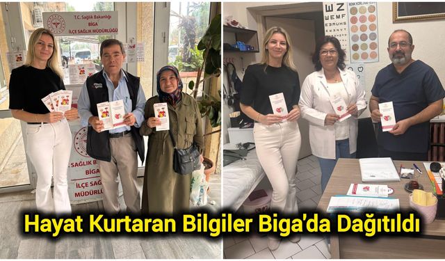 Hayat Kurtaran Bilgiler Biga'da Dağıtıldı