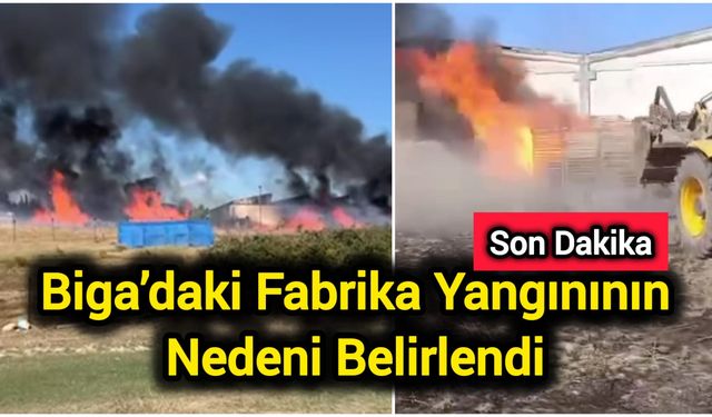 Biga’daki Fabrika Yangınının Nedeni Belirlendi