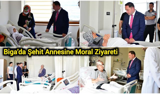 Biga’da Şehit Annesine Moral Ziyareti