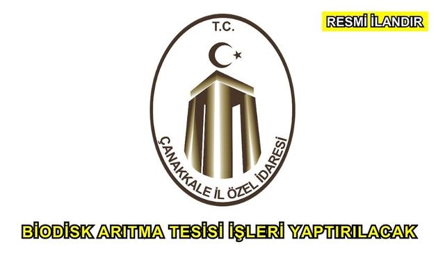 Biodisk Arıtma Tesisi İşleri Yaptırılacak