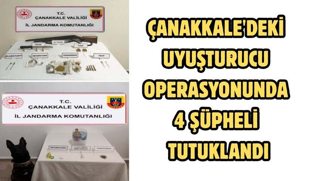 Çanakkale'de operasyonda 4 şüpheli tutuklandı