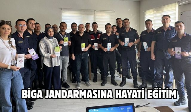 Biga jandarmasına hayati eğitim