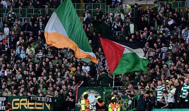 Celtic taraftarları İsrail'i protesto etti