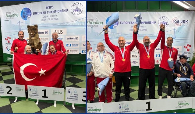 Milli para atıcılar, Avrupa Şampiyonası'nın son gününde 3 madalya kazandı