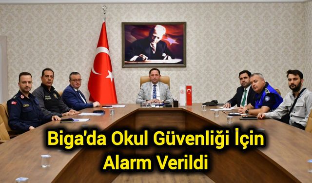 Biga'da Okul Güvenliği İçin Alarm Verildi