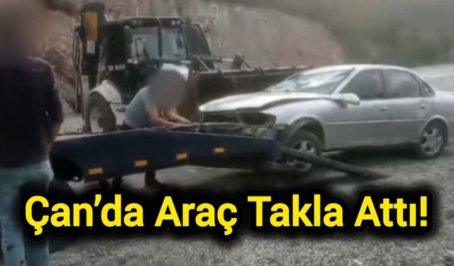Çan’da Araç Takla Attı!