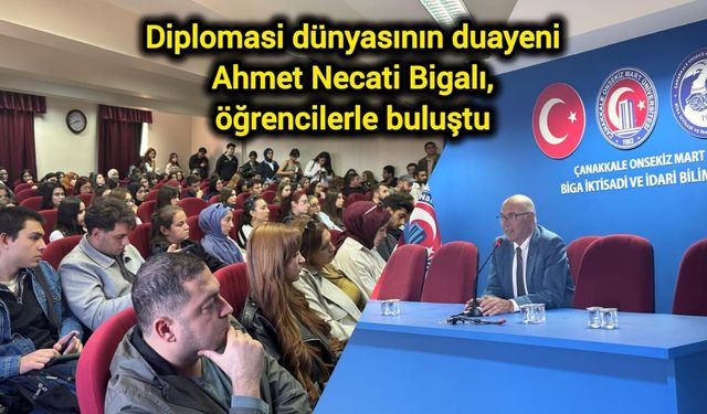 Diplomasi dünyasının duayeni Ahmet Necati Bigalı, öğrencilerle buluştu