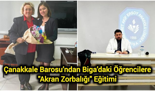 Çanakkale Barosu’ndan Biga’daki Öğrencilere "Akran Zorbalığı" Eğitimi