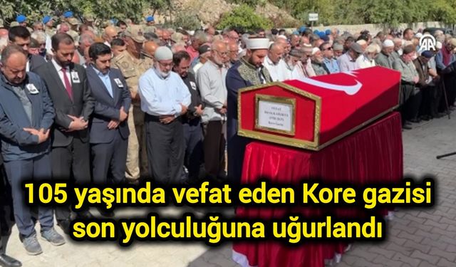 105 yaşında vefat eden Kore gazisi son yolculuğuna uğurlandı