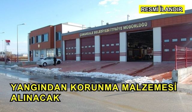 Yangından Korunma Malzemesi Alınacak