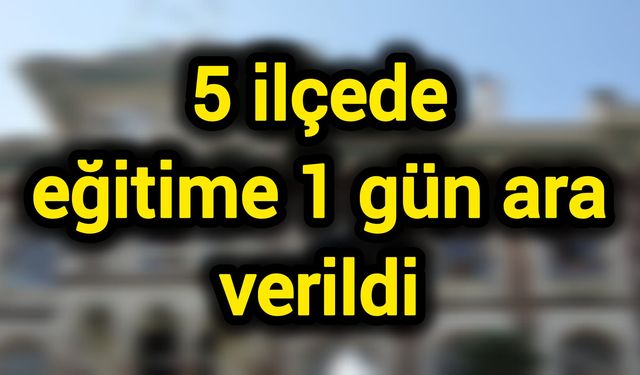 5 ilçede eğitime 1 gün ara verildi