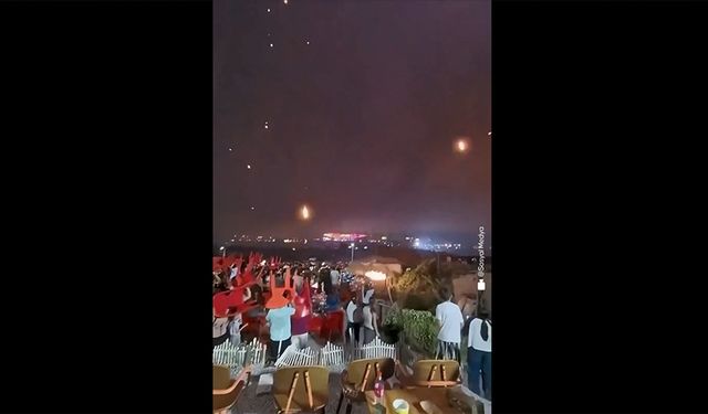 Dron hatası nedeniyle alev alan havai fişekler paniğe yol açtı